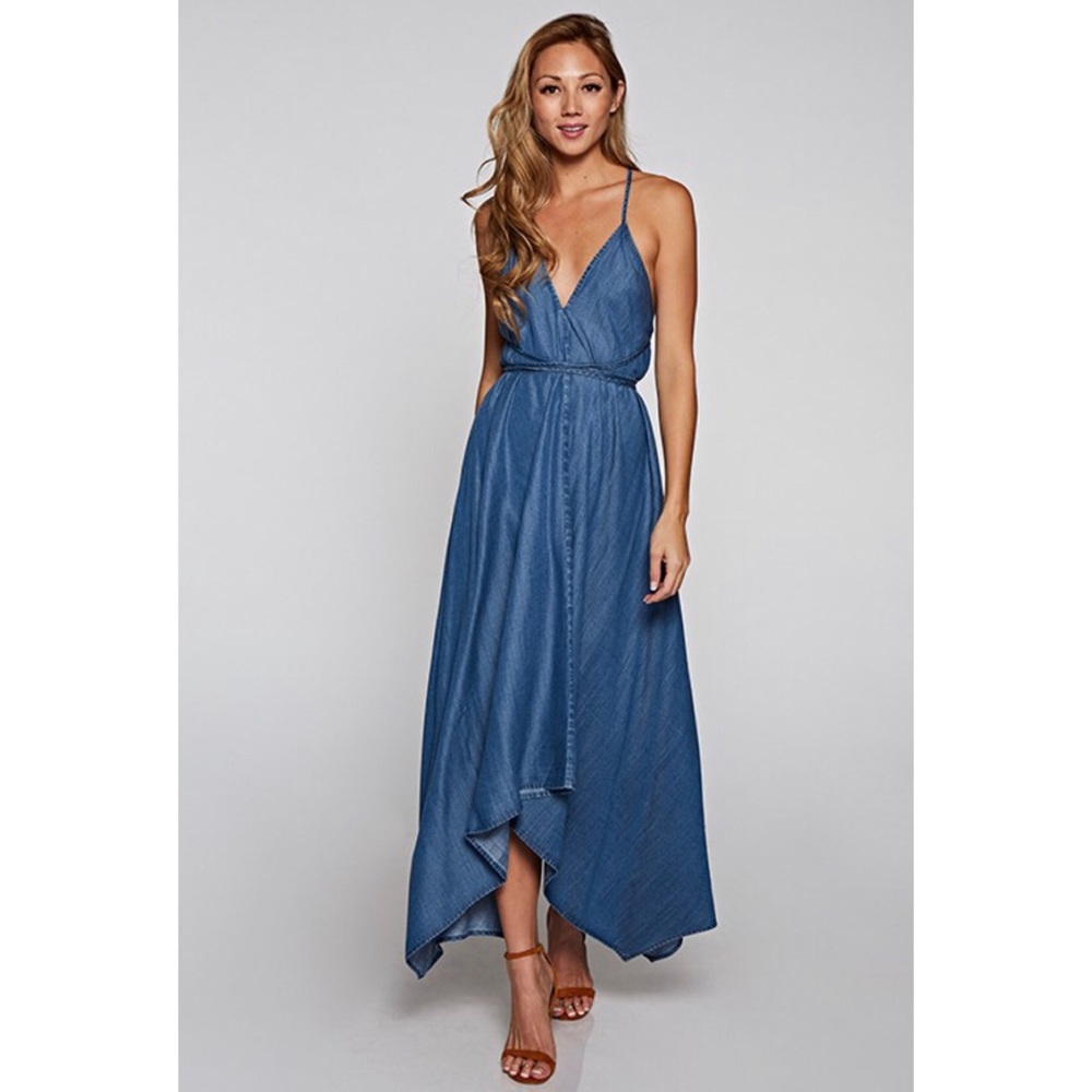 NWT  tencel halter maxi dress - Picture 3 of 9